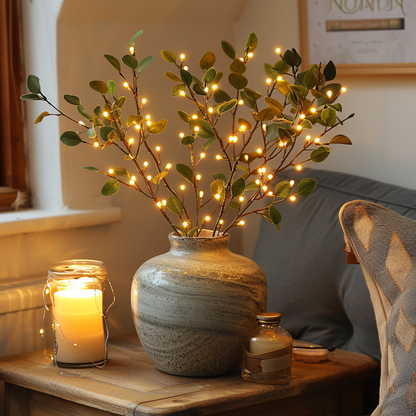 Relaxing Olive Leaf LED Table Lamp