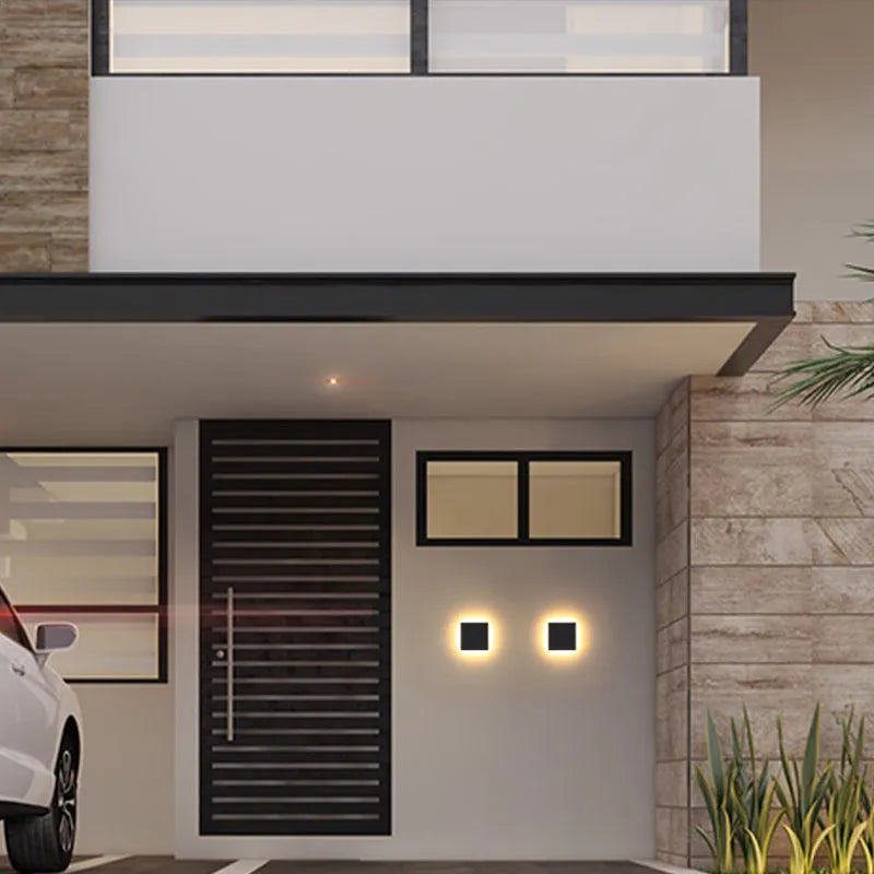 Sleek Contemporary Outdoor LED Wall Light Metal
