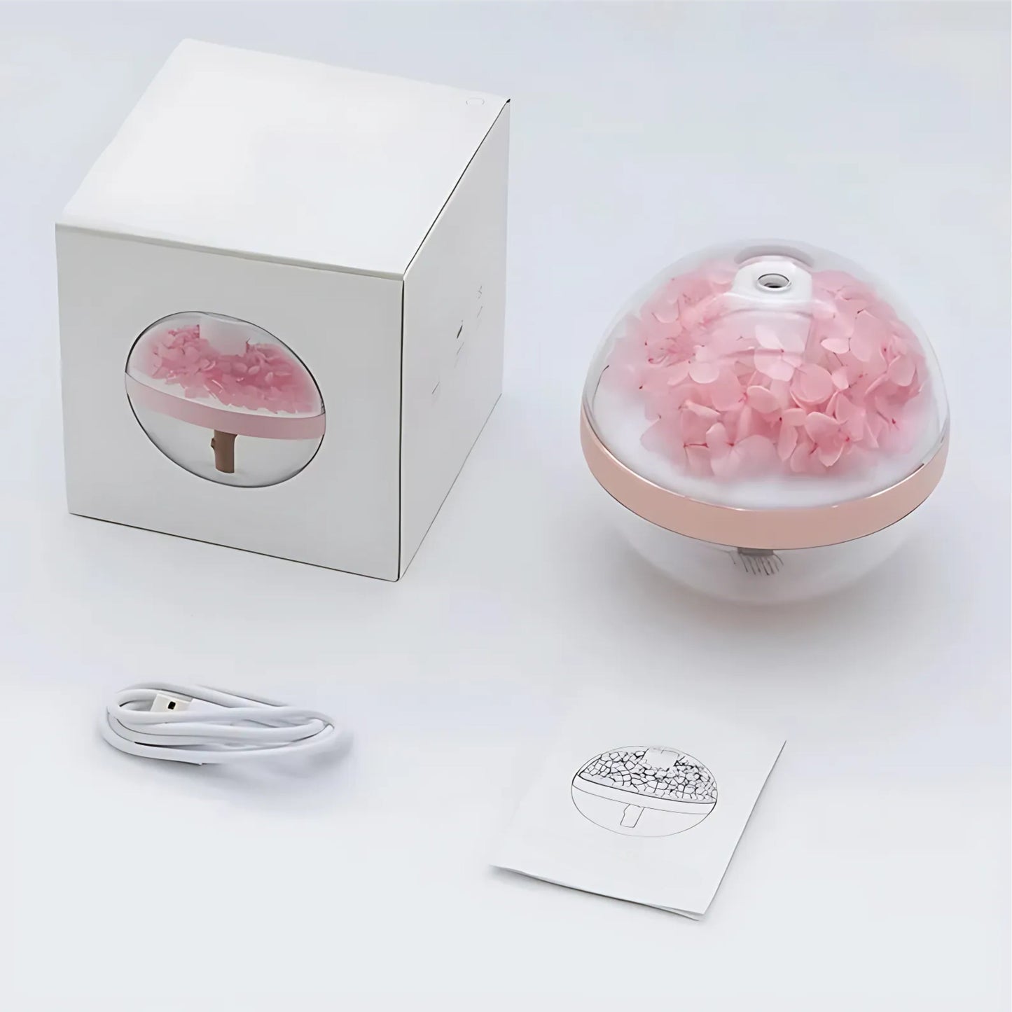 Compact Aroma Diffuser with Night Light and Humidifier