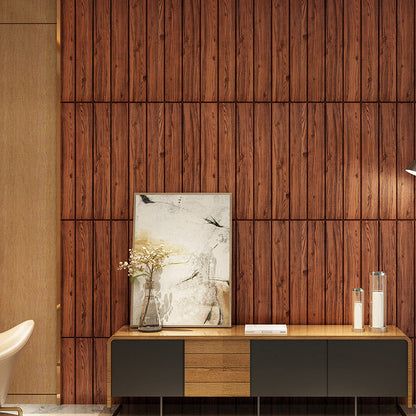 Decorative Metal Wall Panels Wooden Ceiling Tiles Set of 6