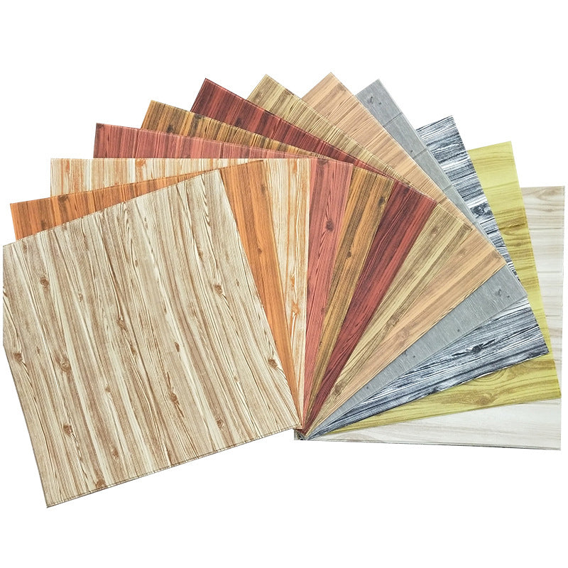 Decorative Metal Wall Panels Wooden Ceiling Tiles Set of 6