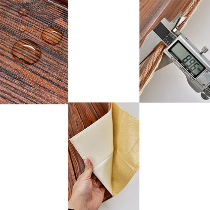 Decorative Metal Wall Panels Wooden Ceiling Tiles Set of 6