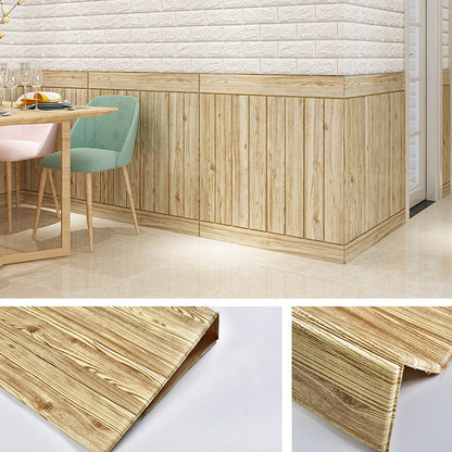 Decorative Metal Wall Panels Wooden Ceiling Tiles Set of 6