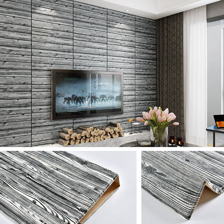 Decorative Metal Wall Panels Wooden Ceiling Tiles Set of 6