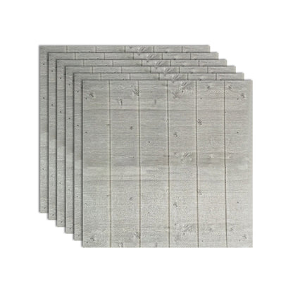 Decorative Metal Wall Panels Wooden Ceiling Tiles Set of 6