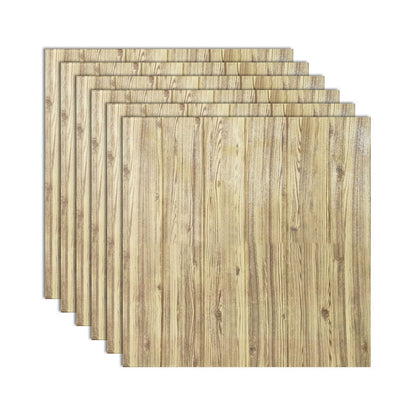 Decorative Metal Wall Panels Wooden Ceiling Tiles Set of 6