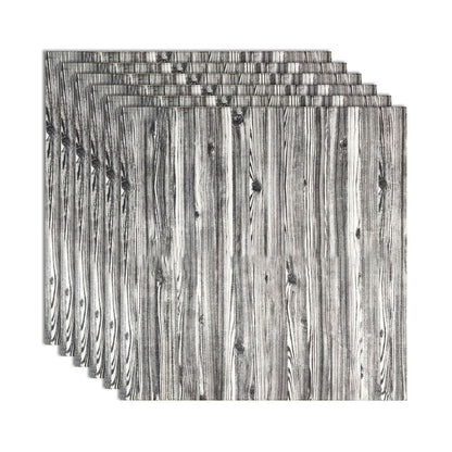 Decorative Metal Wall Panels Wooden Ceiling Tiles Set of 6