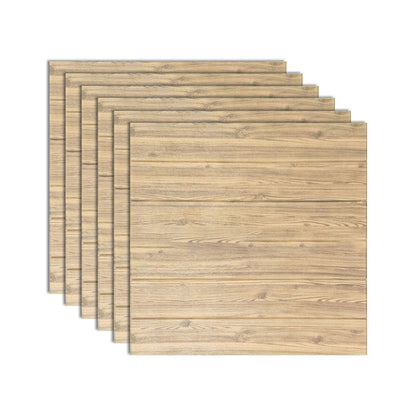 Decorative Metal Wall Panels Wooden Ceiling Tiles Set of 6