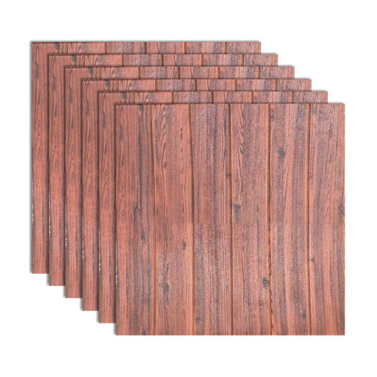 Decorative Metal Wall Panels Wooden Ceiling Tiles Set of 6