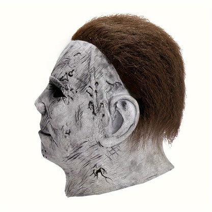 Scary Men's Halloween Horror Mask Full Head Latex