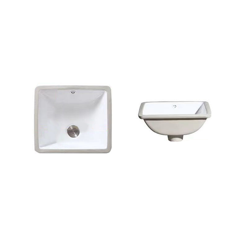 Stylish Undermount Oval Ceramic Sink with Pop Up Drain