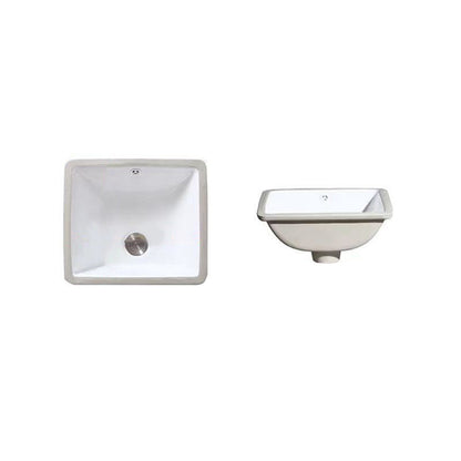 Stylish Undermount Oval Ceramic Sink with Pop Up Drain