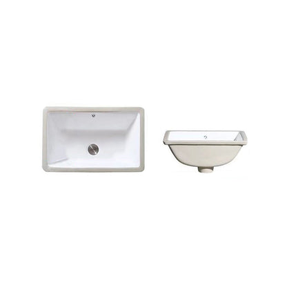 Stylish Undermount Oval Ceramic Sink with Pop Up Drain