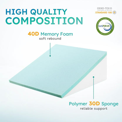 Comfortable Cooling Wedge Pillow for Back Pain Relief