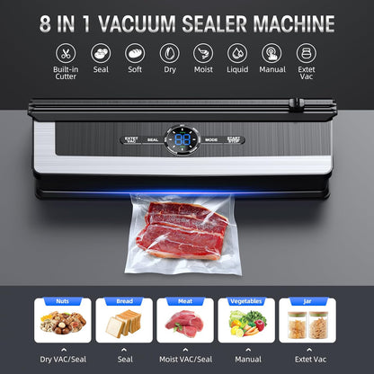 Automatic Food Sealer with Cutter & Vacuum Pump