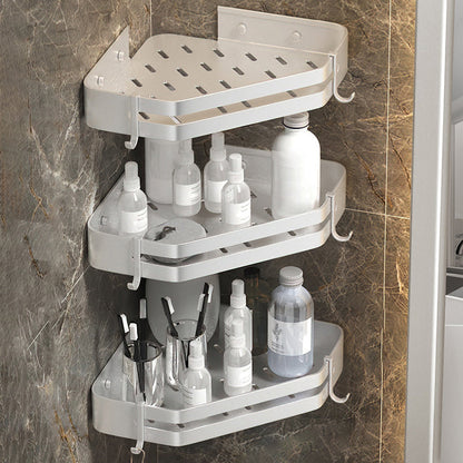 Contemporary 3-Piece Bath Accessory Set Stainless Steel Shower Caddy