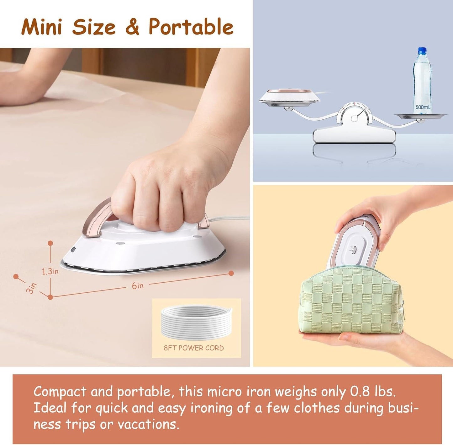 Compact Mini Steam Iron