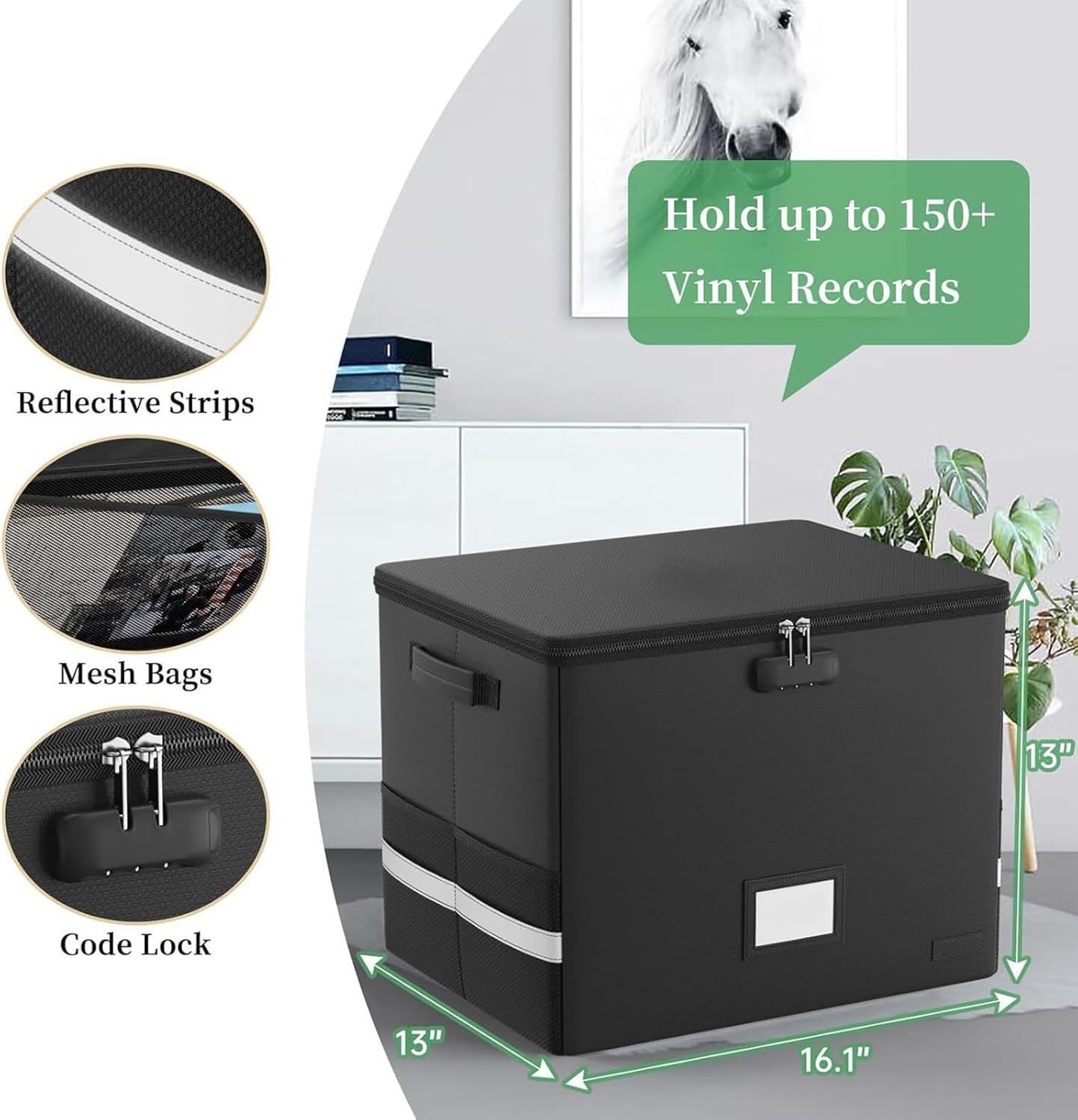 Durable Vinyl Record Storage Box