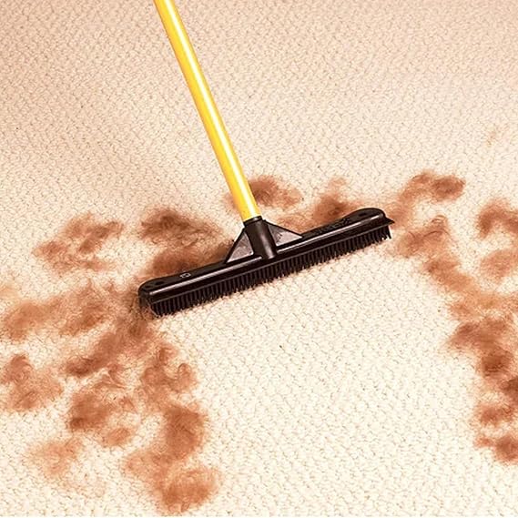 Gentle Pet Hair Removal Tool | Soft Rubber Grooming Brush