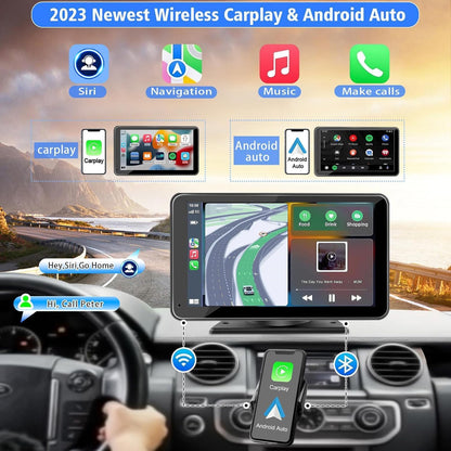 Compact 7 Bluetooth Car Stereo with CarPlay & Android