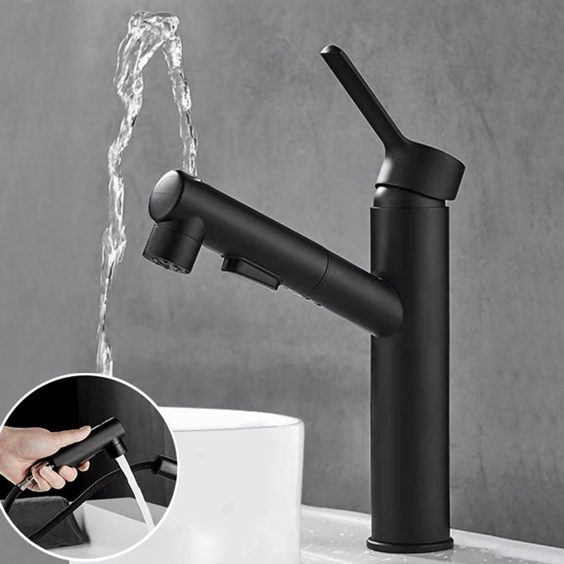 Modern Single Handle Bathroom Faucet with Spray Head