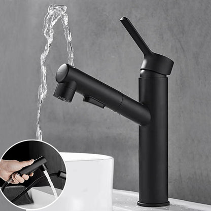 Modern Single Handle Bathroom Faucet with Spray Head