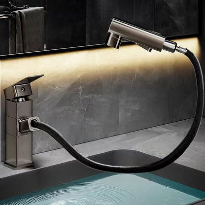 Modern Single Handle Bathroom Faucet with Spray Head