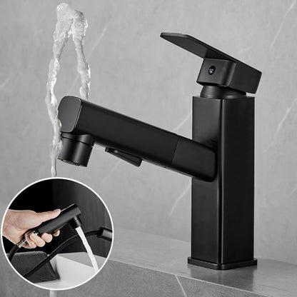 Modern Single Handle Bathroom Faucet with Spray Head