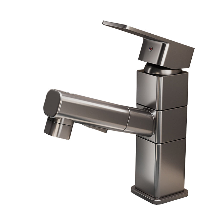 Modern Single Handle Bathroom Faucet with Spray Head