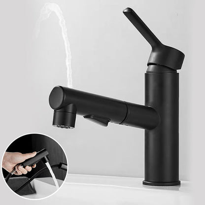 Modern Single Handle Bathroom Faucet with Spray Head