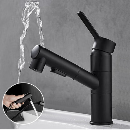 Modern Single Handle Bathroom Faucet with Spray Head