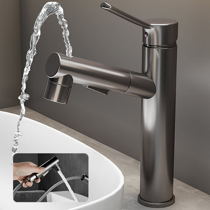 Modern Single Handle Bathroom Faucet with Spray Head