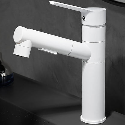 Modern Single Handle Bathroom Faucet with Spray Head
