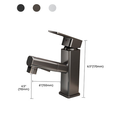 Modern Single Handle Bathroom Faucet with Spray Head