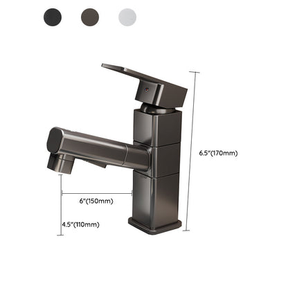 Modern Single Handle Bathroom Faucet with Spray Head