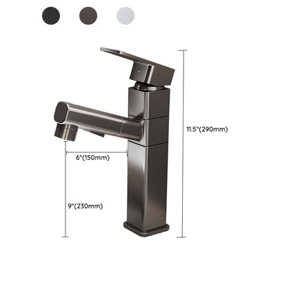 Modern Single Handle Bathroom Faucet with Spray Head