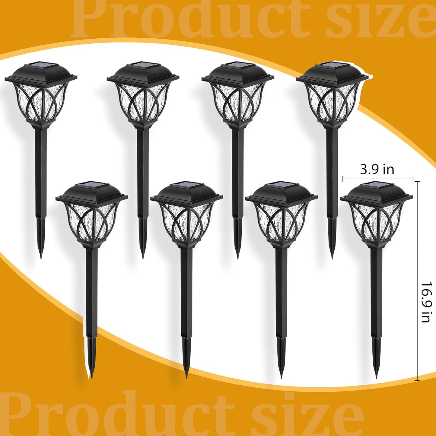 Bright Solar Powered Garden Path Lights Set