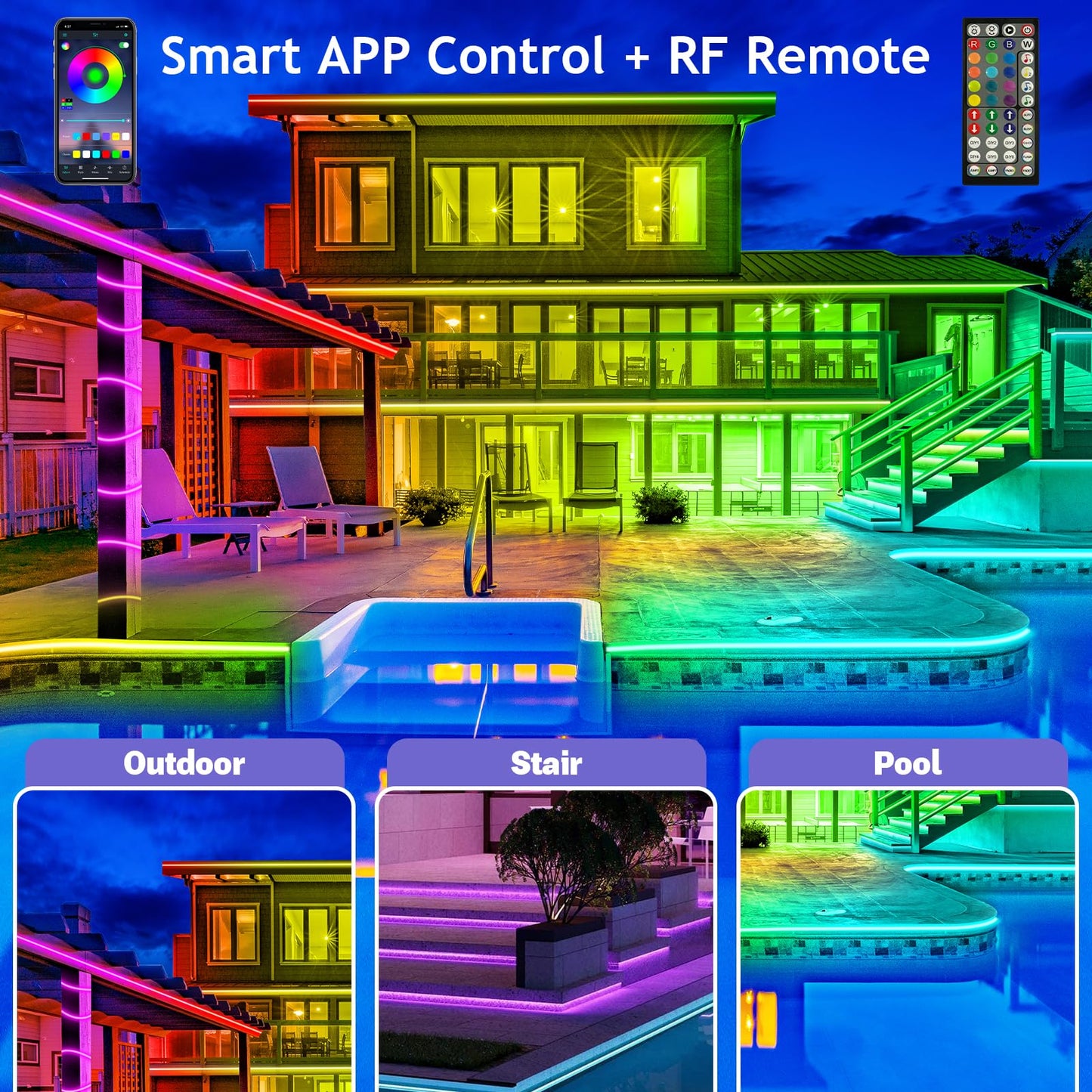 Smart Bright Outdoor Lamp with WiFi Control