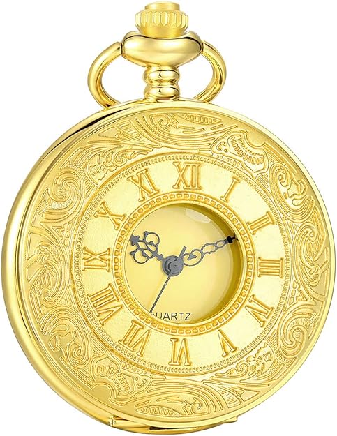 Vintage Leather Mens Pocket Watch