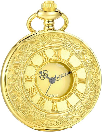 Vintage Leather Mens Pocket Watch