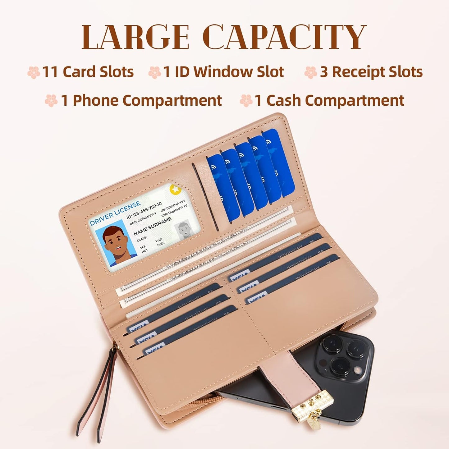 Elegant Ladies Genuine Leather Wallet