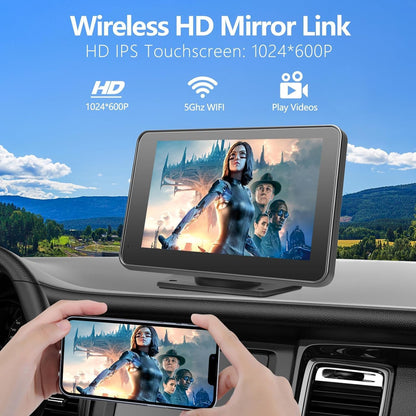 Compact 7 Bluetooth Car Stereo with CarPlay & Android