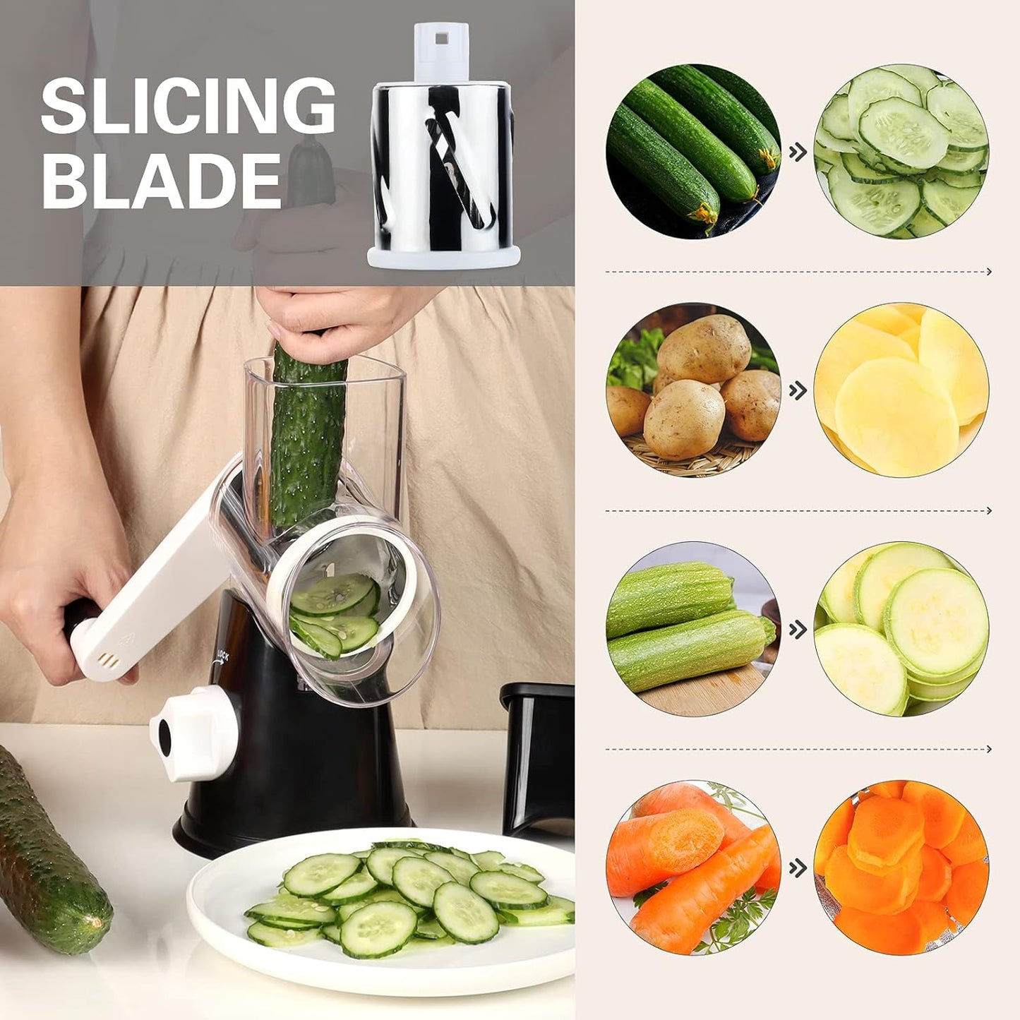 Easy Manual Cheese Vegetable Box Grater