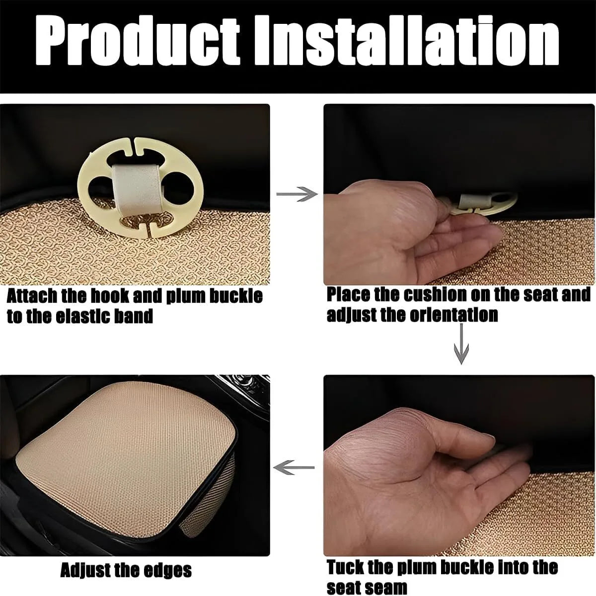 Comfortable Car Neck Pillow with Cool Silk Cover
