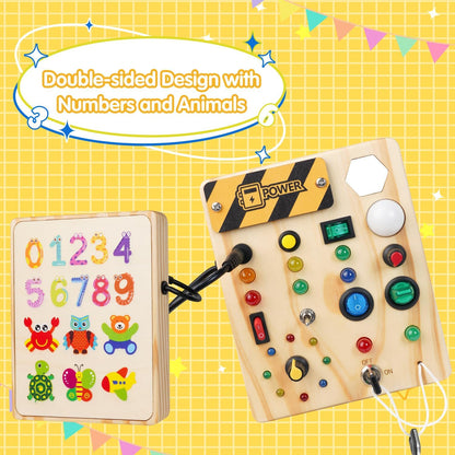 Colorful Kids Educational Pinboard with LED Lights