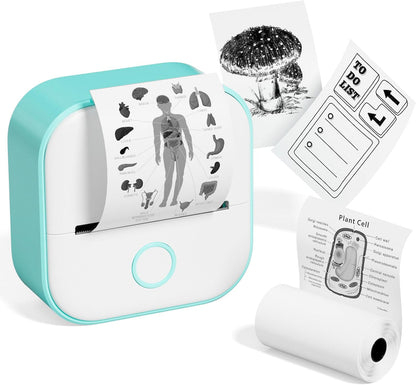 Portable Mini Printer with Free Paper Roll