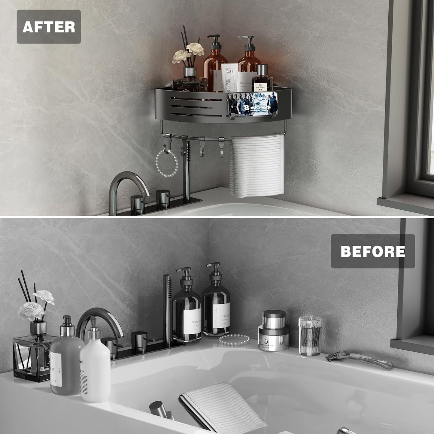 Space Saving Corner Shower Caddy