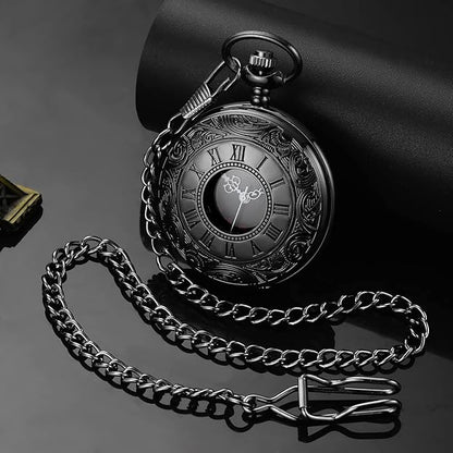 Vintage Leather Mens Pocket Watch