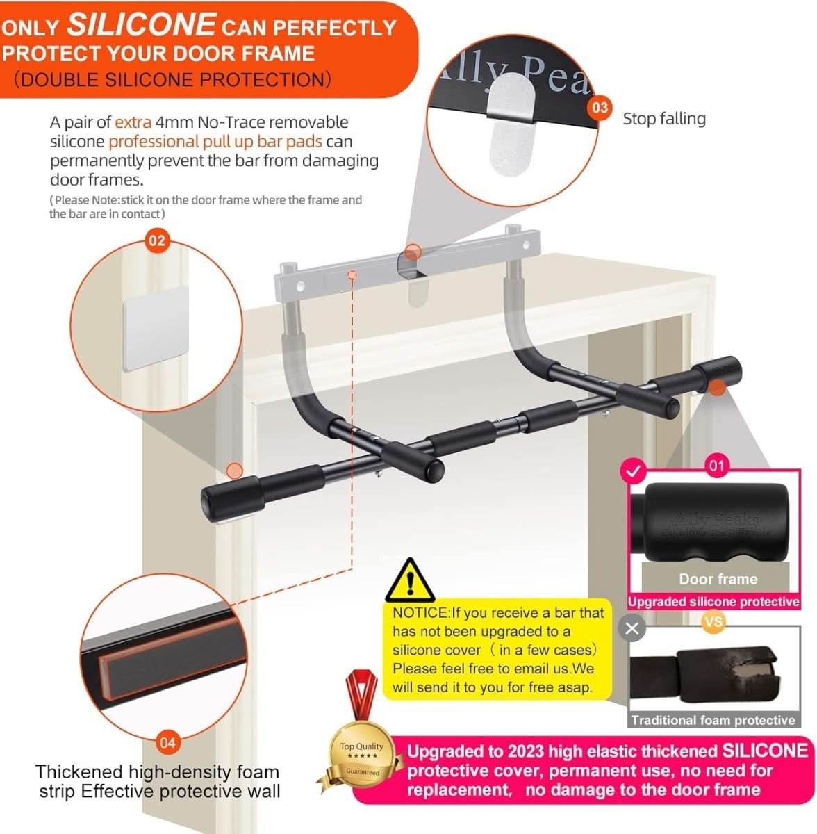 Sturdy Doorway Pull Up Bar with 200kg Weight Limit