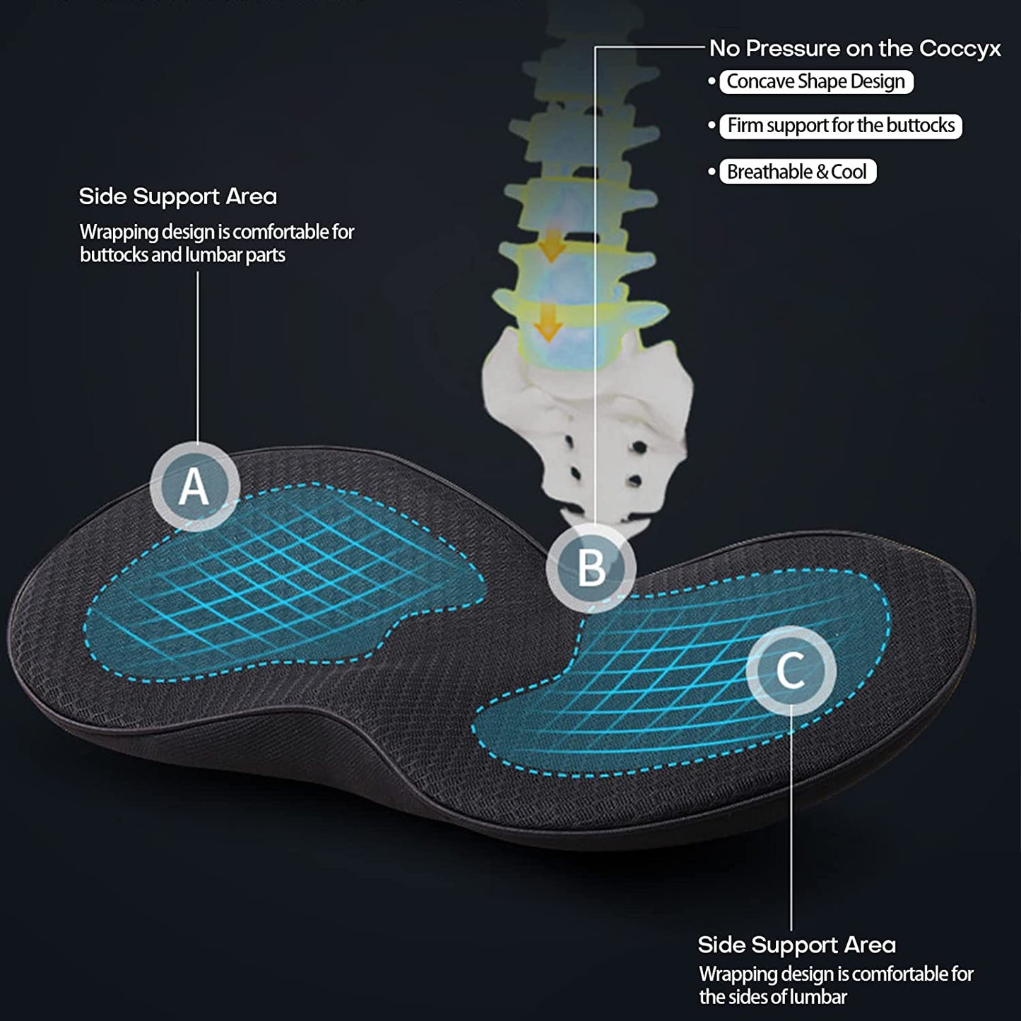 Comfortable Car Seat Pad for Drivers